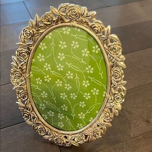 Metal Roses Picture Frame Vintage